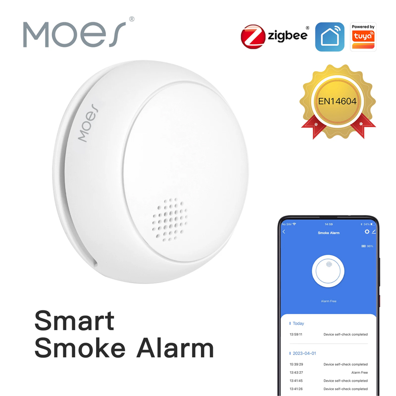 Smart Smoke Detector - كاشف دخان ذكي لاسلكي من MOES