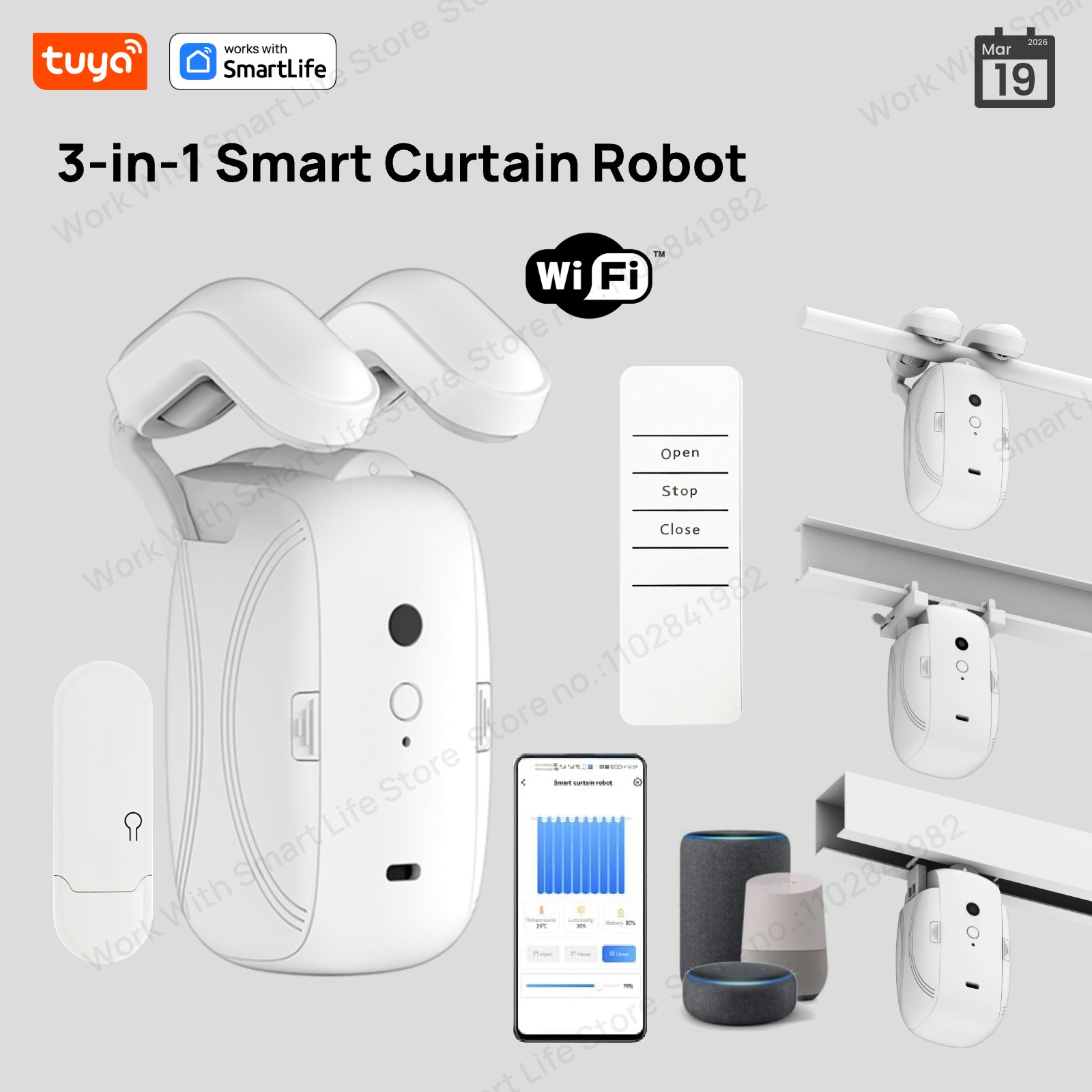 Smart Home Hub Ikea - روبوت ستائر ذكي من تويا يعمل