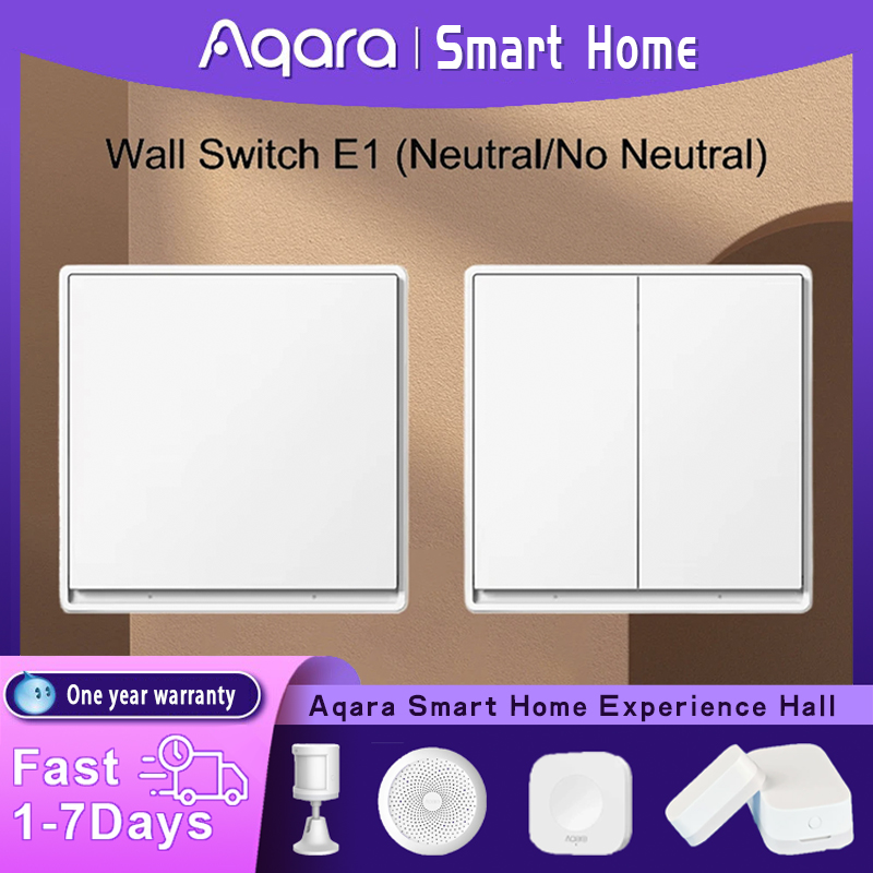 Smart Home Xiaomi 2 - الأصلي Aqara الجدار التبديل E1 نسخة