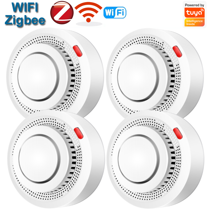 Smart Smoke Detector - جهاز استشعار الدخان واي فاي/زيجبي، إنذار