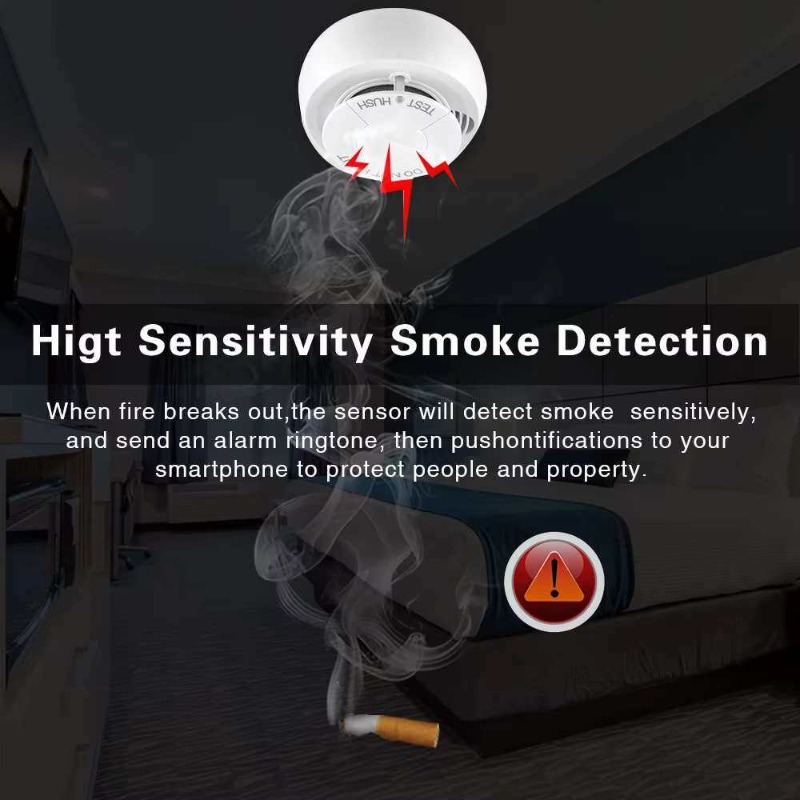 كاشف دخان ذكي بتقنية واي فاي م - مراجعة Smart Smoke Detector وسعره