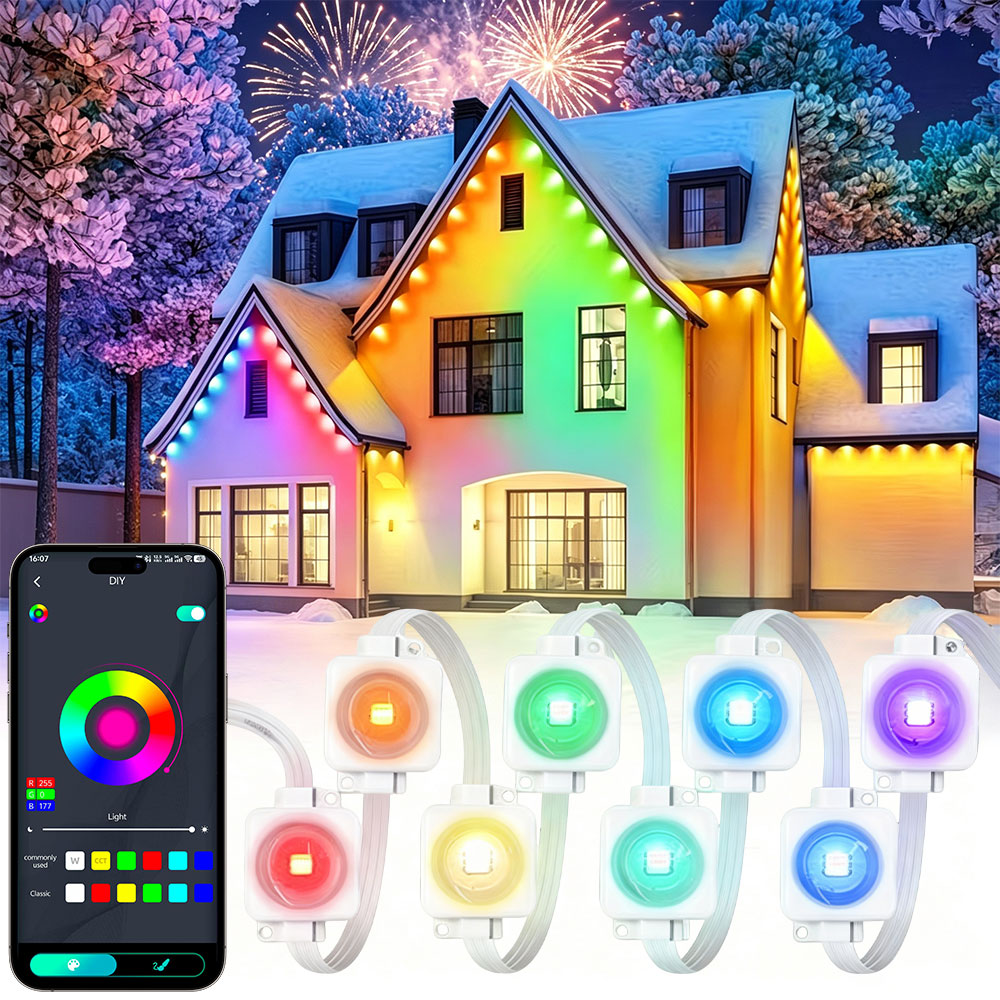 أضواء خارجية ذكية RGBIC بطول 1 - مراجعة Smart Home Yellow وسعره