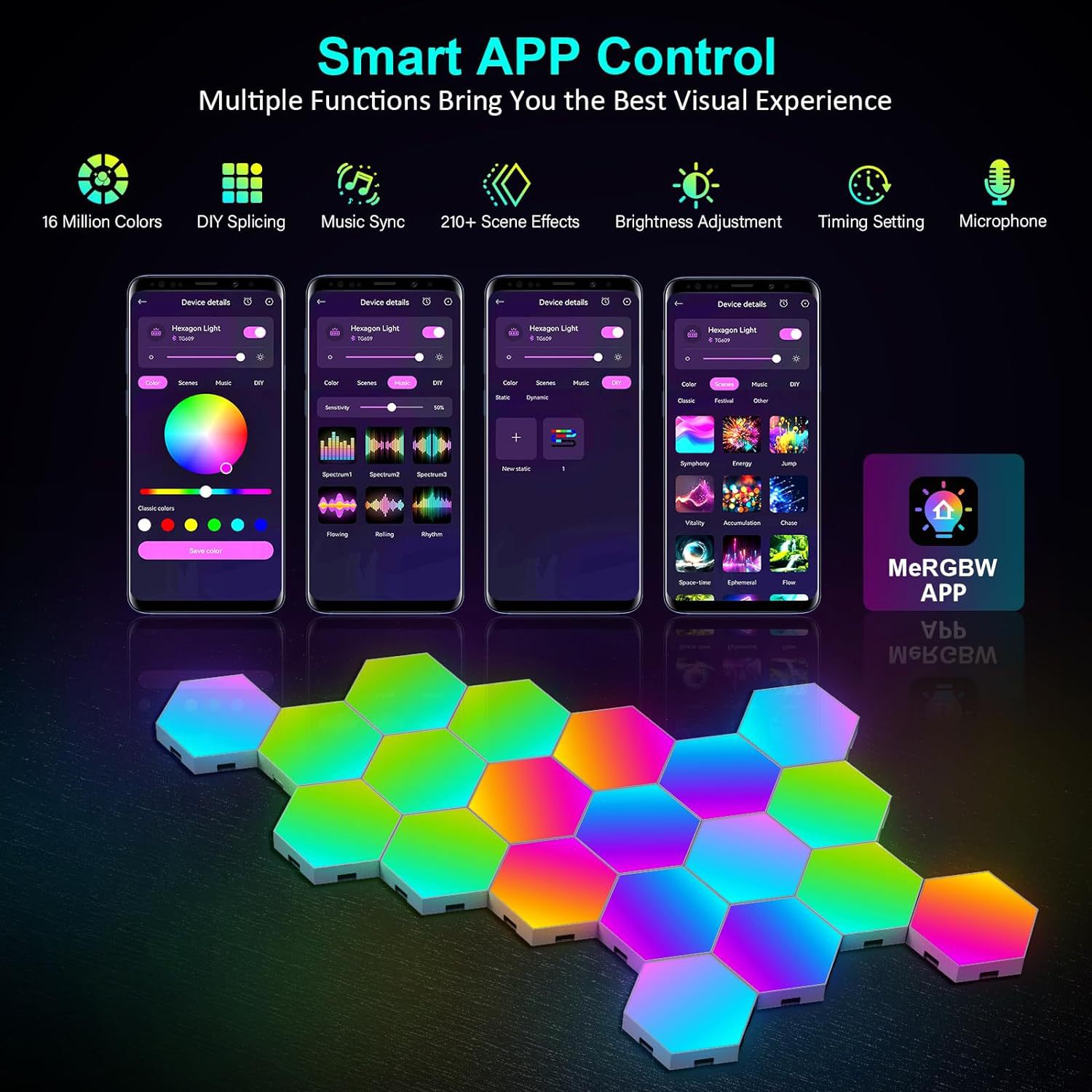 ضوء LED سداسي الشكل بتقنية RGB - مراجعة Smart Light Switch وسعره