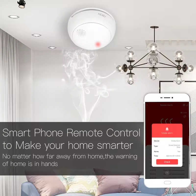 كاشف دخان ذكي لاسلكي من MOES ي - مراجعة Smart Smoke Detector وسعره