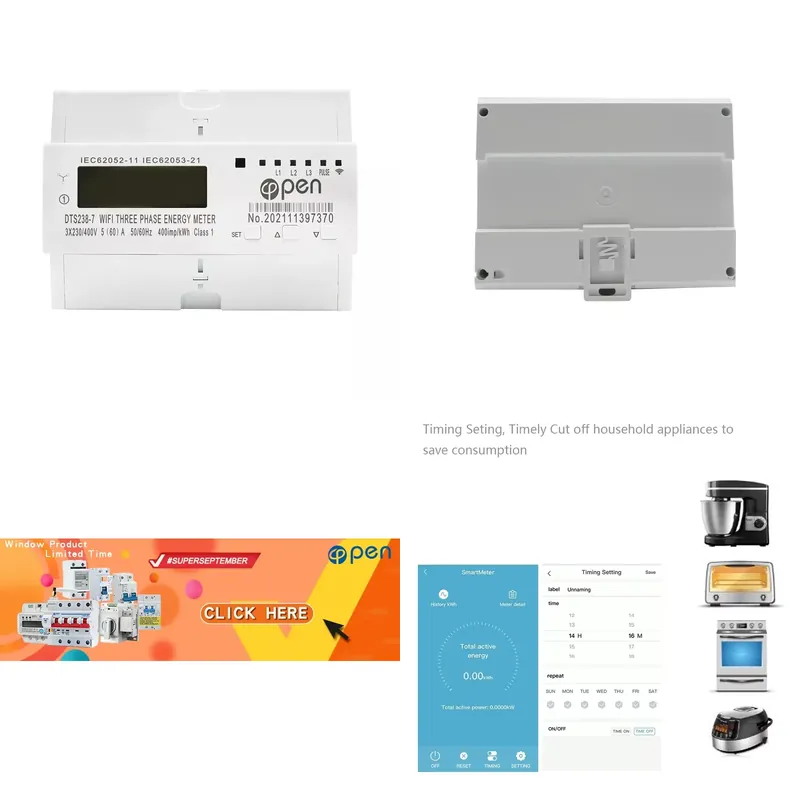 عداد طاقة ذكي ثلاثي الأطوار مع - مراجعة Smart Home Remote وسعره