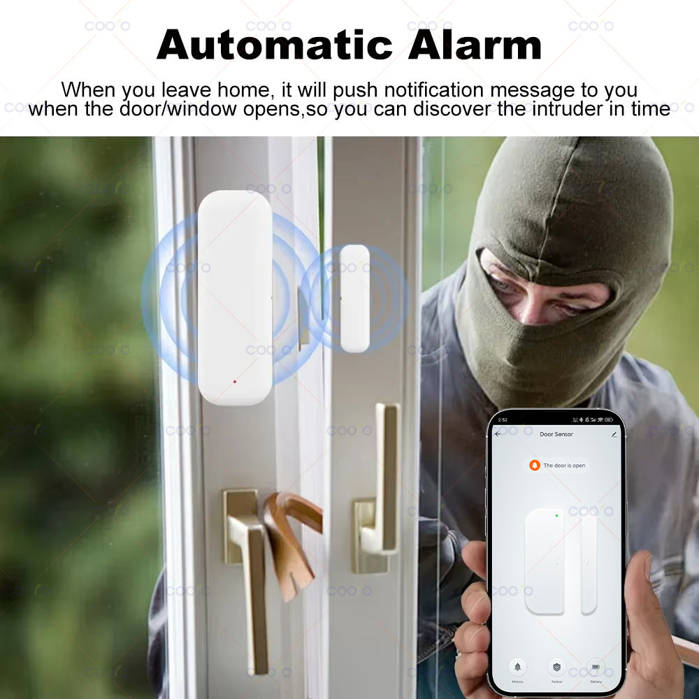 مستشعر باب ونافذة ذكي بتقنية Z - مراجعة Smart Home Website وسعره