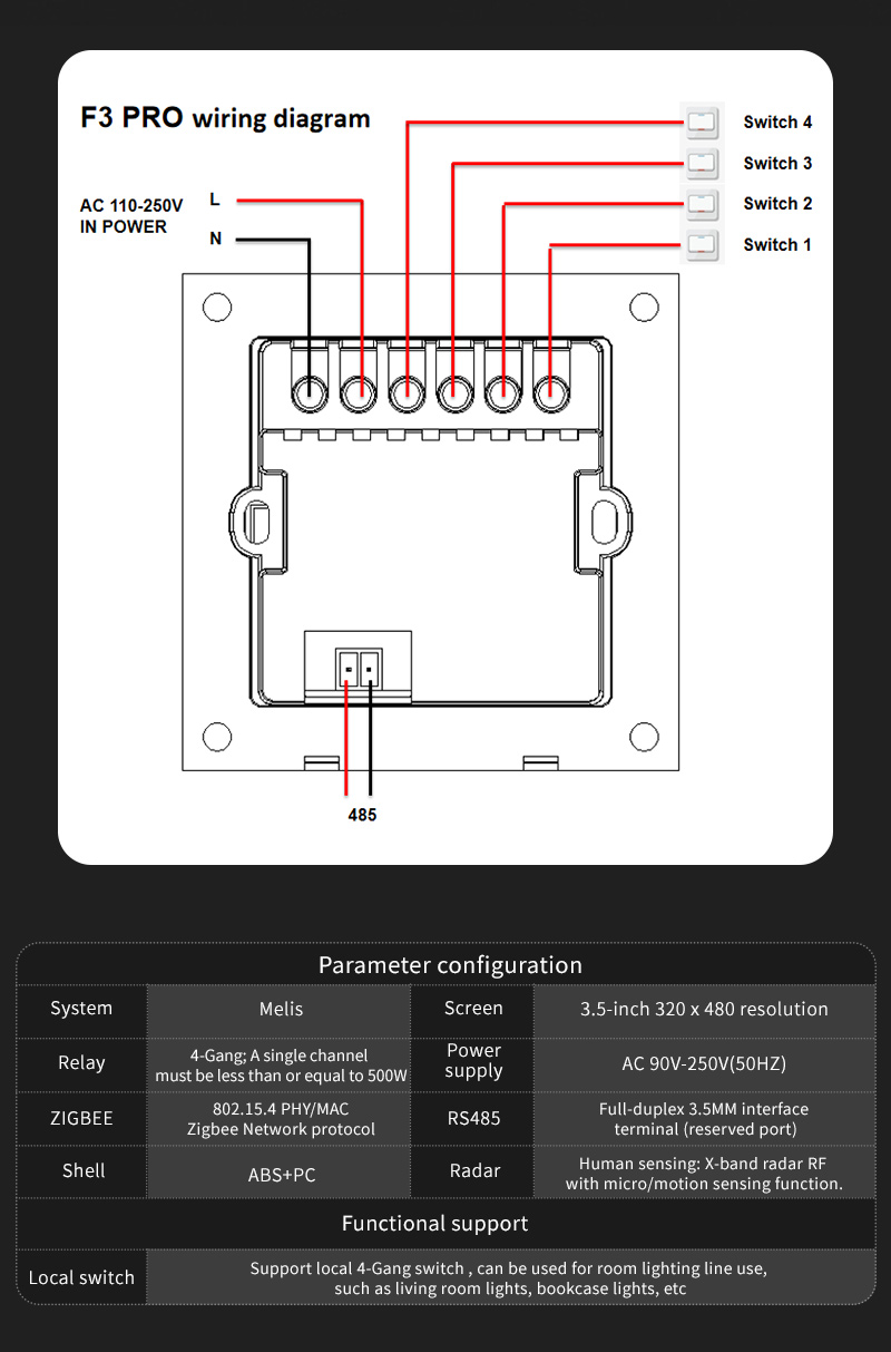 مفتاح ذكي F3 Pro بشاشة لمس IPS - مراجعة Smart Home Remote وسعره