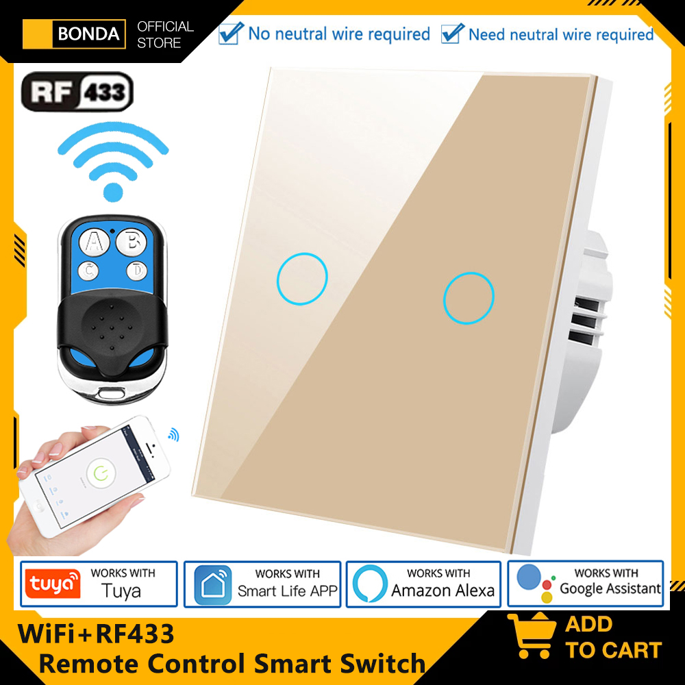 Tuya EU WiFi + RF433 مفتاح الت - مراجعة Smart Home Networking وسعره