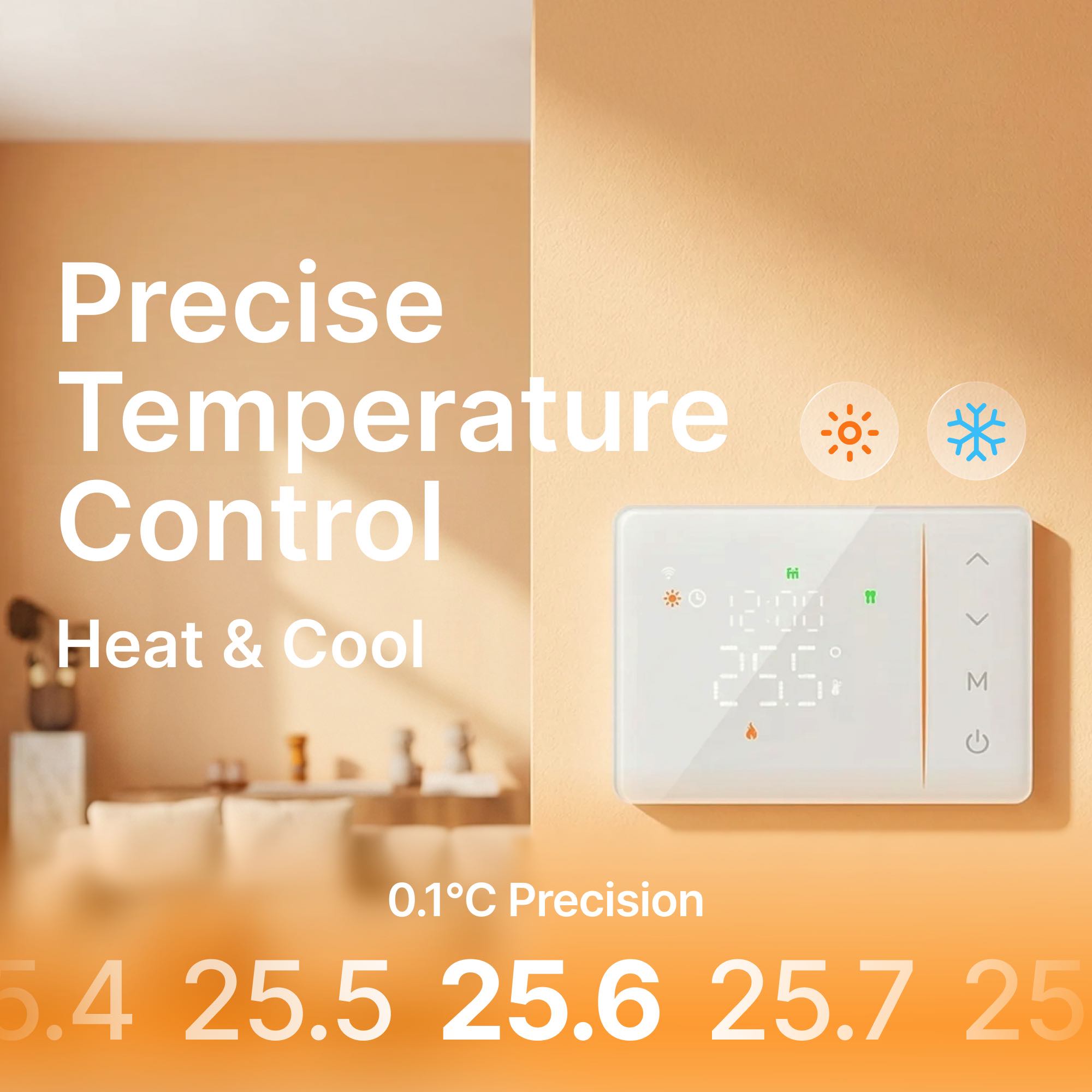 مفتاح ترموستات ذكي يعمل بالبطا - مراجعة Smart Home Thermostat وسعره