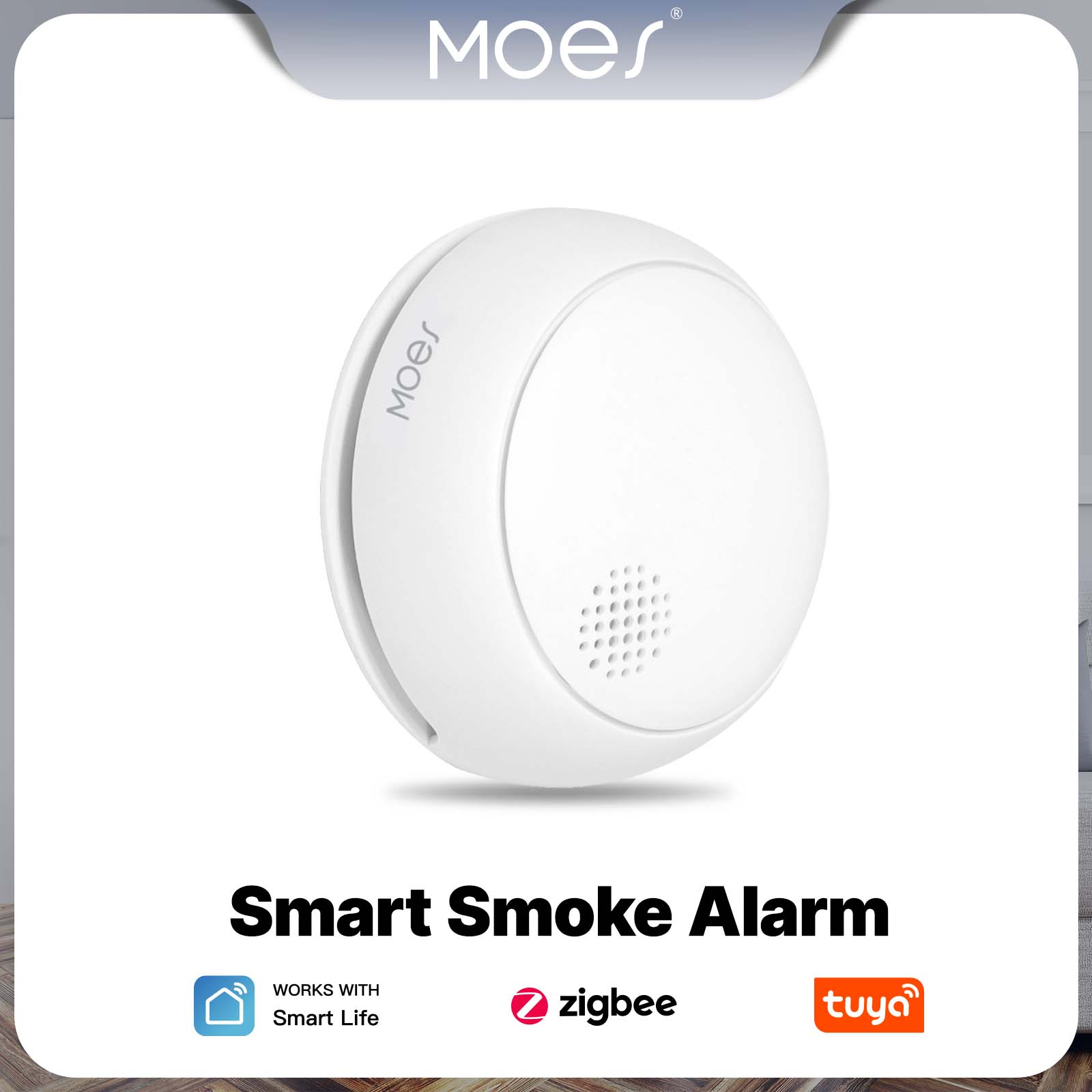 MOES زيجبي الذكية كاشف إنذار ا - مراجعة Smart Smoke Detector وسعره